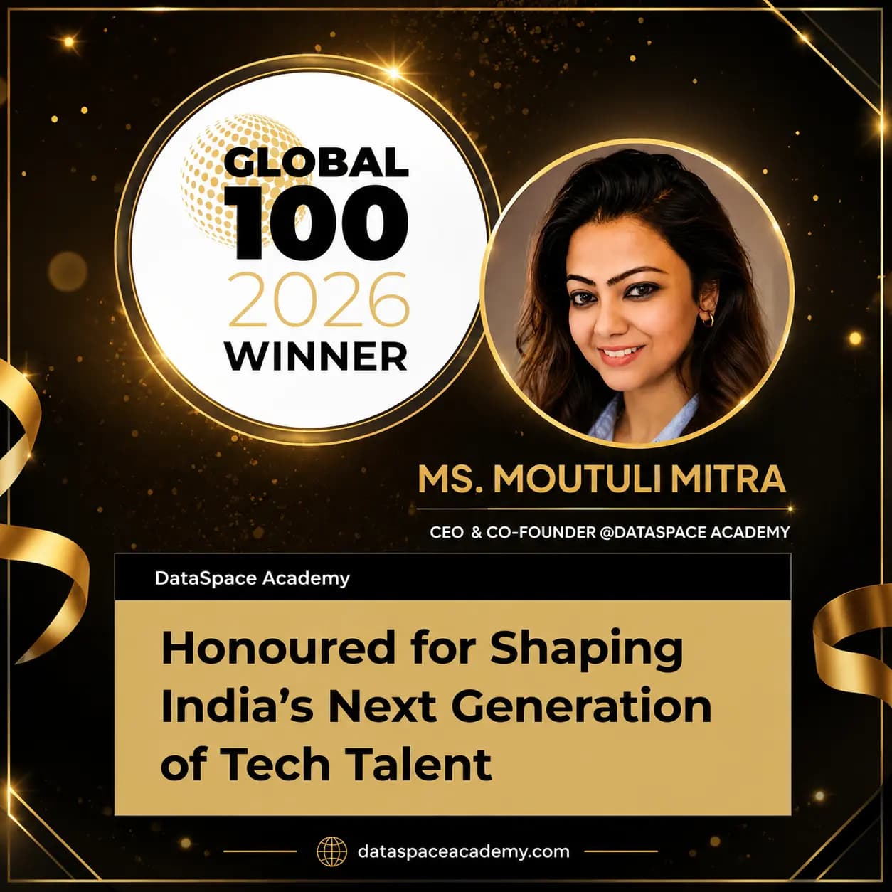 Recognised in the Global 100 - 2026 as Best Higher Education Institution of the Year 2026 - India 1
